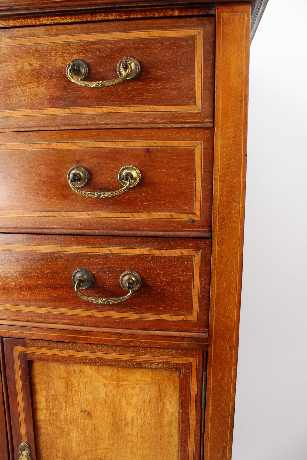 Edwardian Mahogany & Inlaid Music Cabinet with Label View X