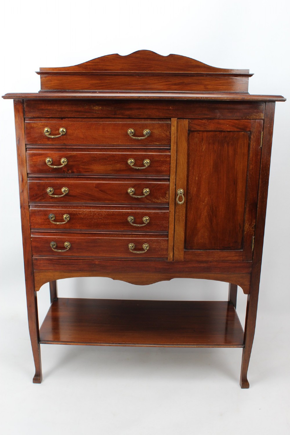 Antique Edwardian Mahogany Music Cabinet