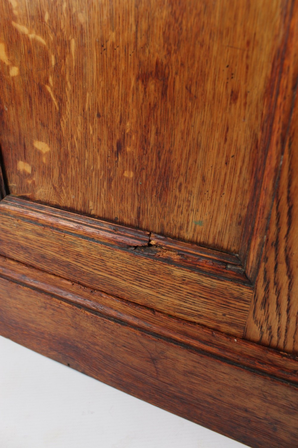 Slim Edwardian Oak Desk View VIII