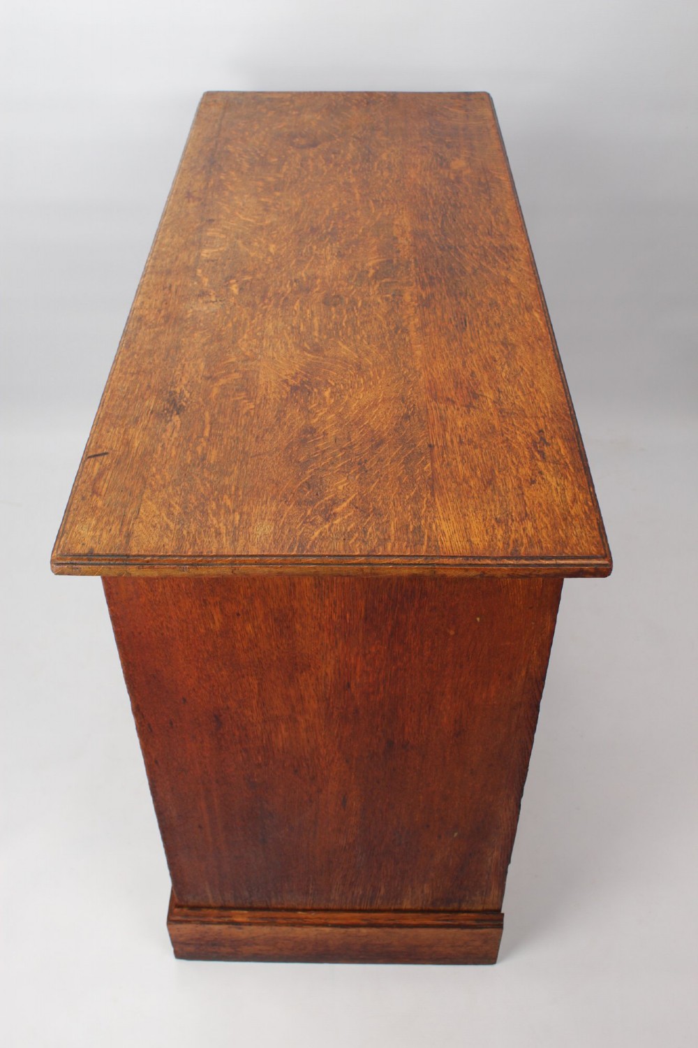 Slim Edwardian Oak Desk View XI