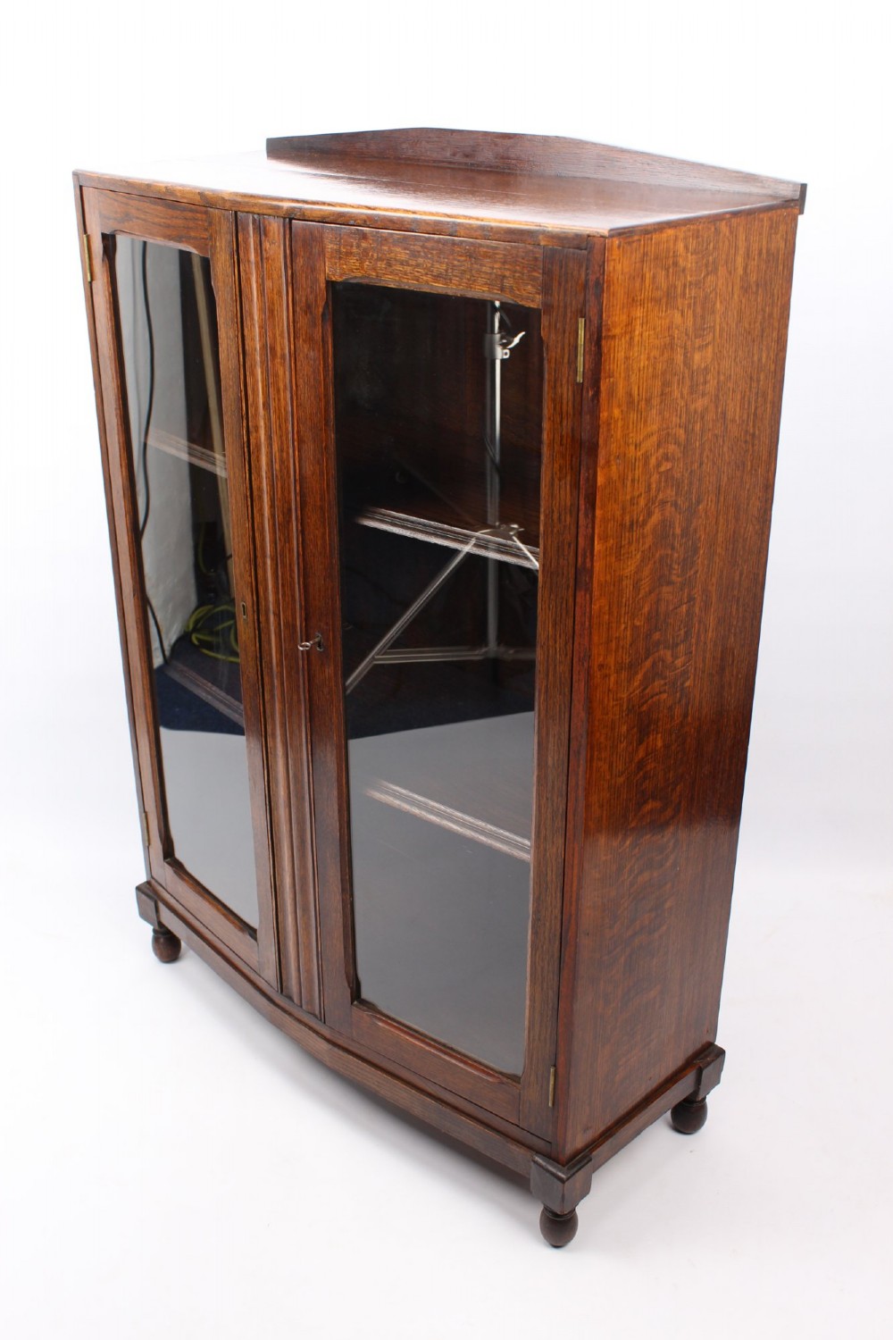 Small & Slim 1920s Oak Bookcase View V
