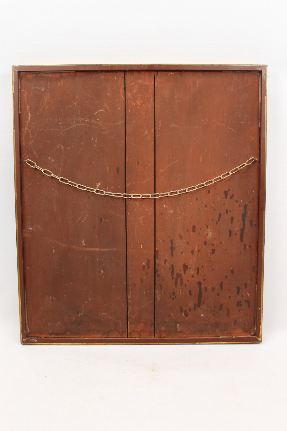 A rectangular rosewood wall mirror featuring gilt outer moulding, floral corner marquetry inlays, and an arched bevelled glass plate. View XI