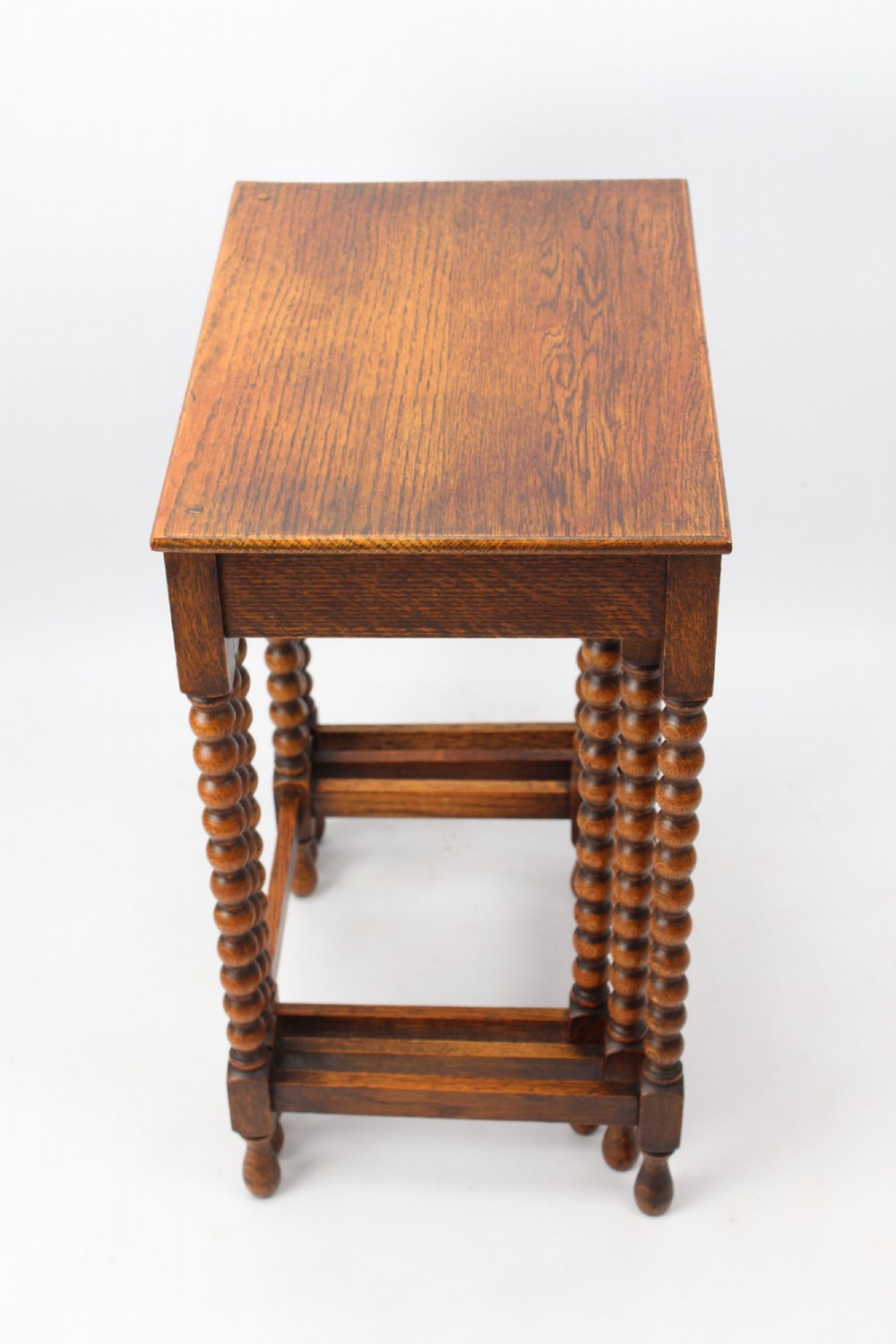 Nest of 3 Oak Bobbin Turned Tables View IV