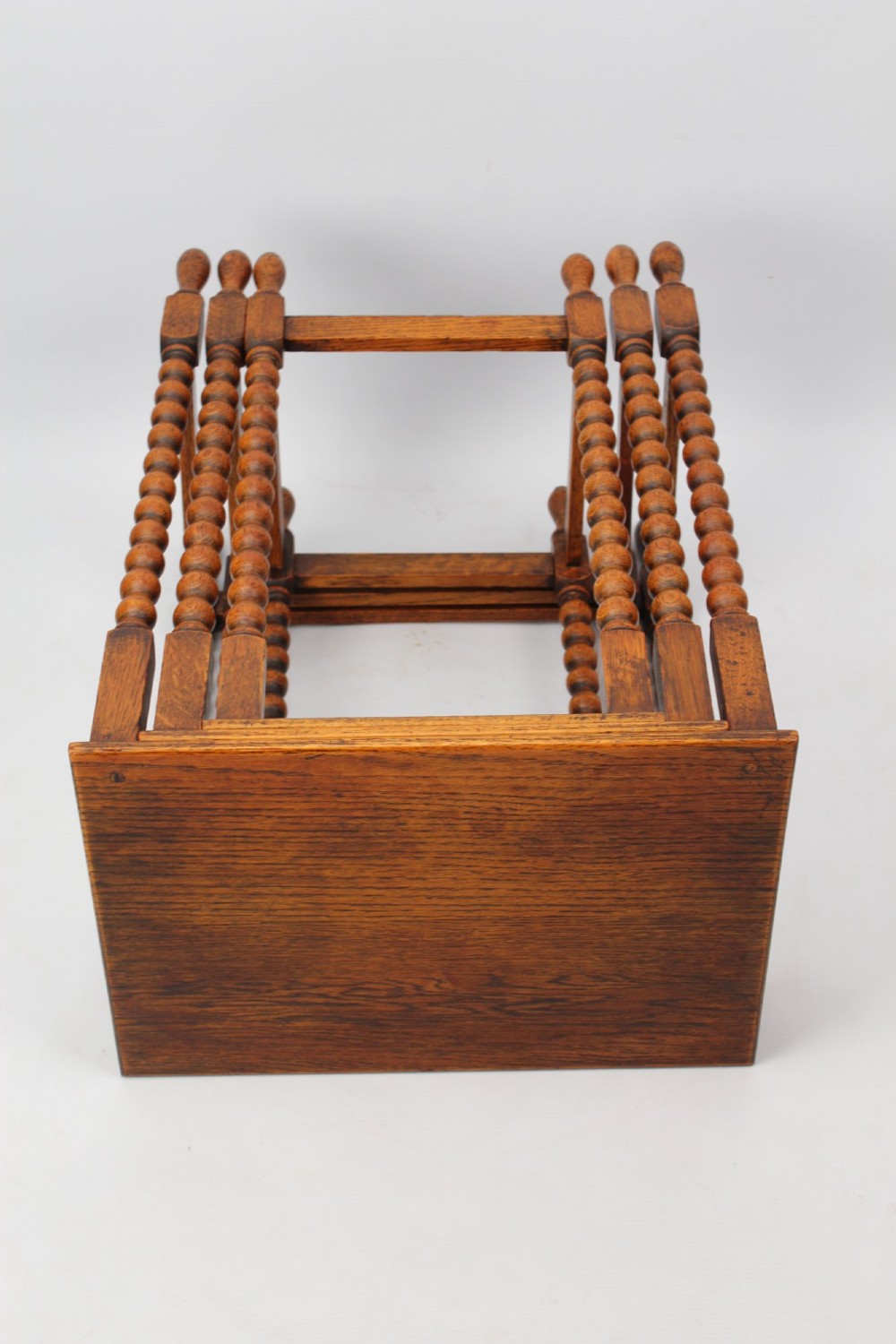 Nest of 3 Oak Bobbin Turned Tables View VI