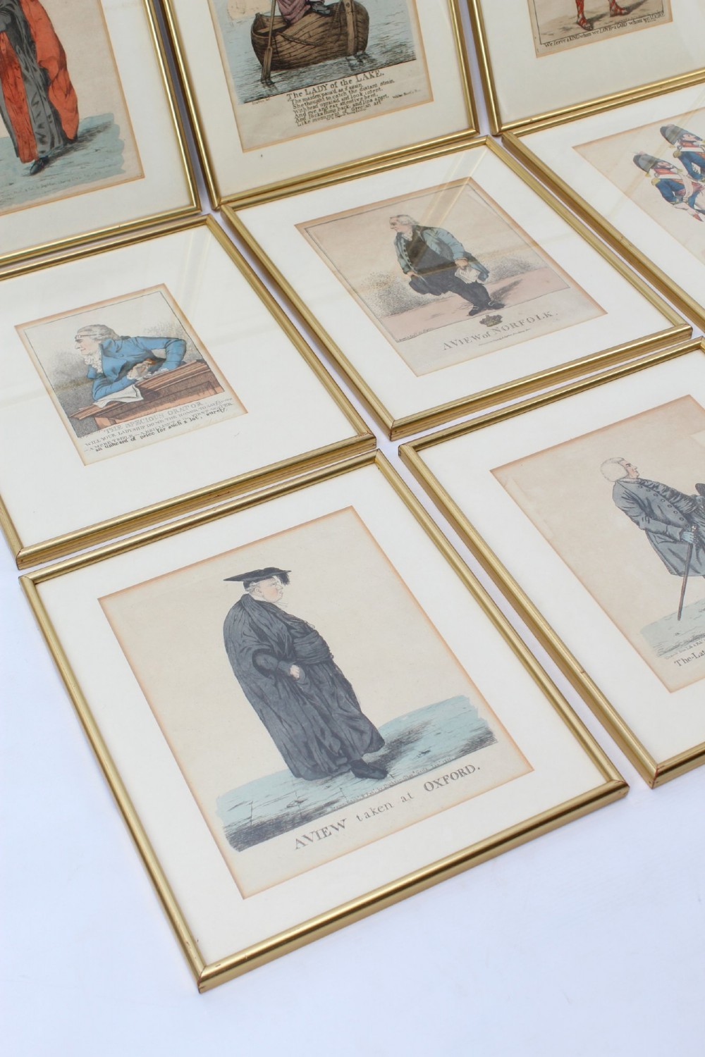 Set 9 Antique Georgian Etchings by Robert Dighton View IV