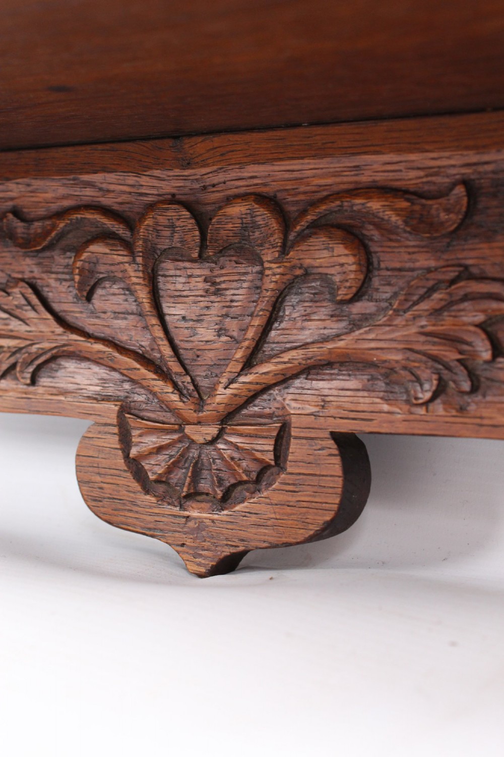 Edwardian Oak Valet Hall Mirror View IX