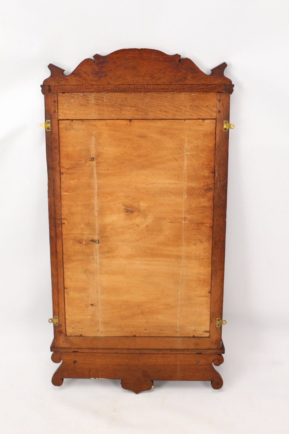 Edwardian Oak Valet Hall Mirror View XIII