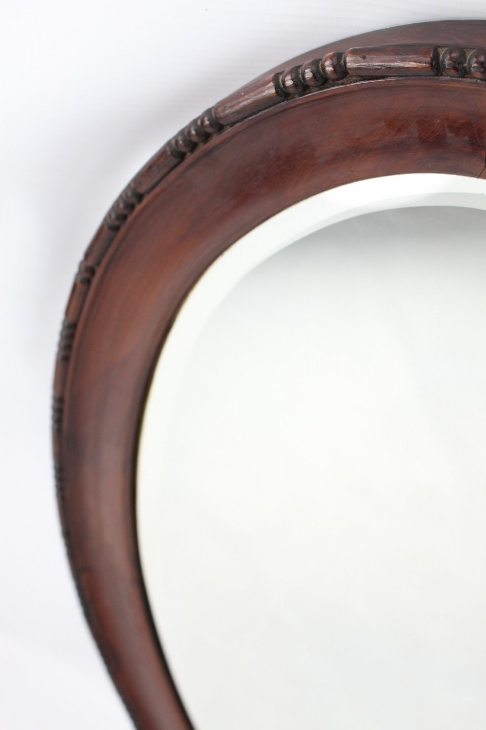 Edwardian Walnut Framed Oval Mirror View III