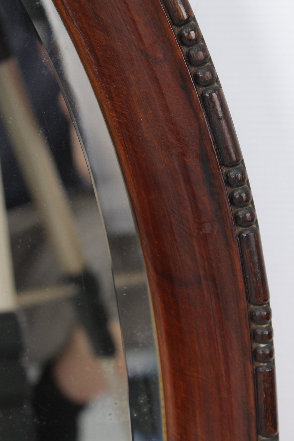 Edwardian Walnut Framed Oval Mirror View IX