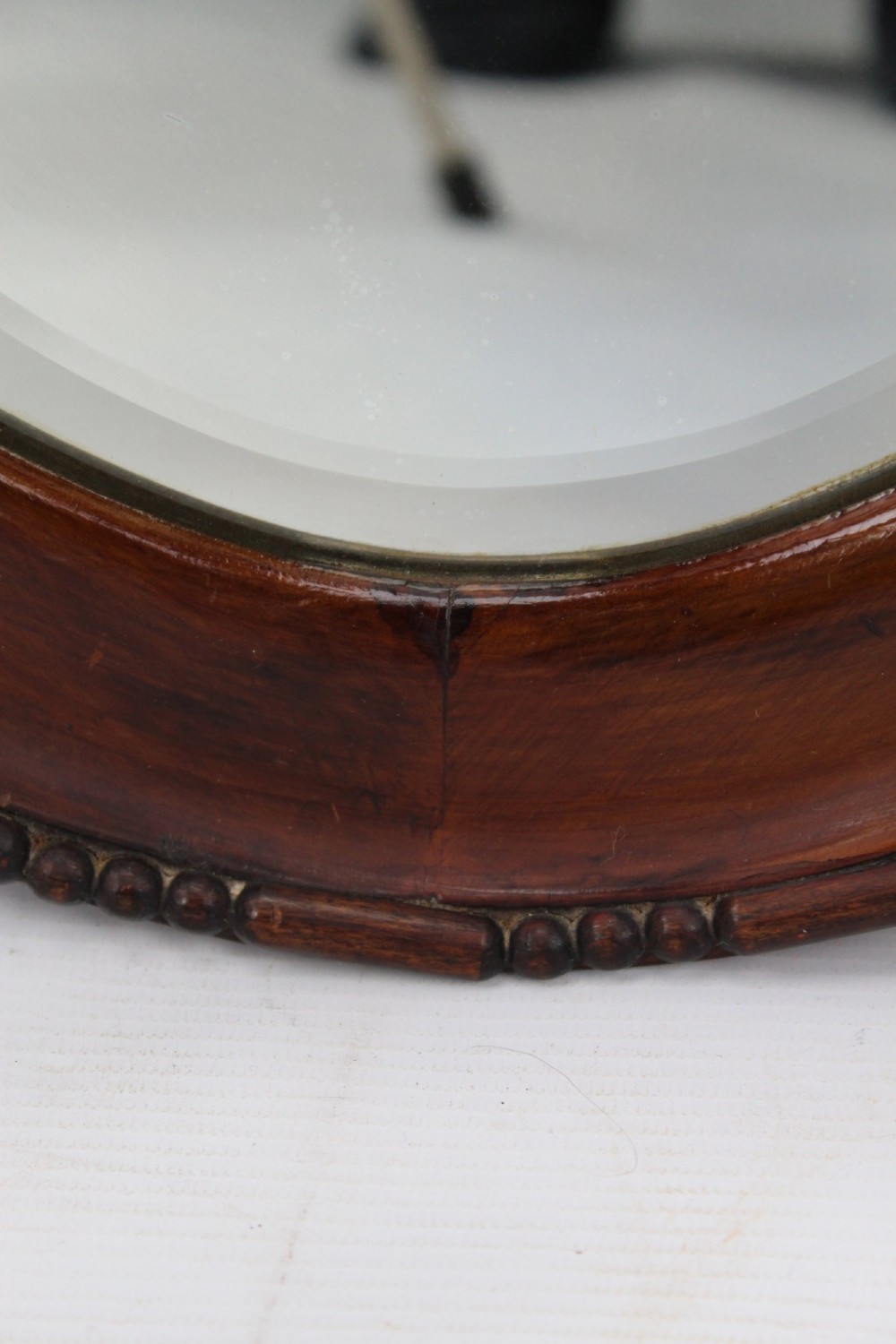 Edwardian Walnut Framed Oval Mirror View XI