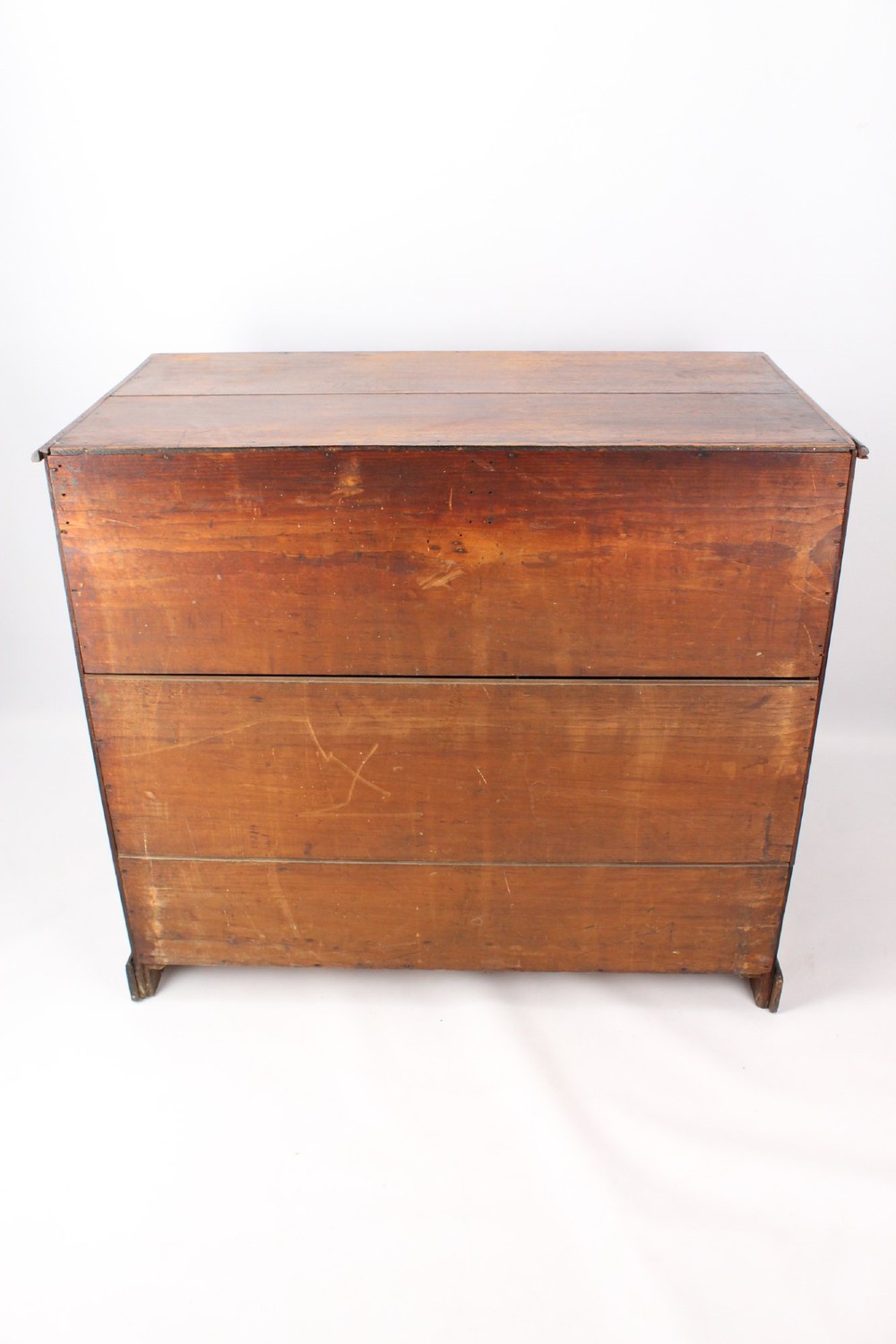 A low Georgian oak cupboard featuring two frieze drawers with turned wooden knobs above a pair of panelled cupboard doors. View XIII