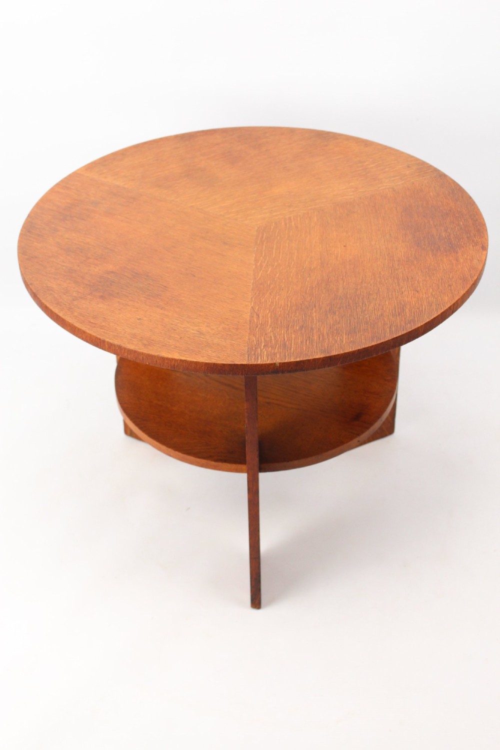 Circular Art Deco Oak Coffee Table View II