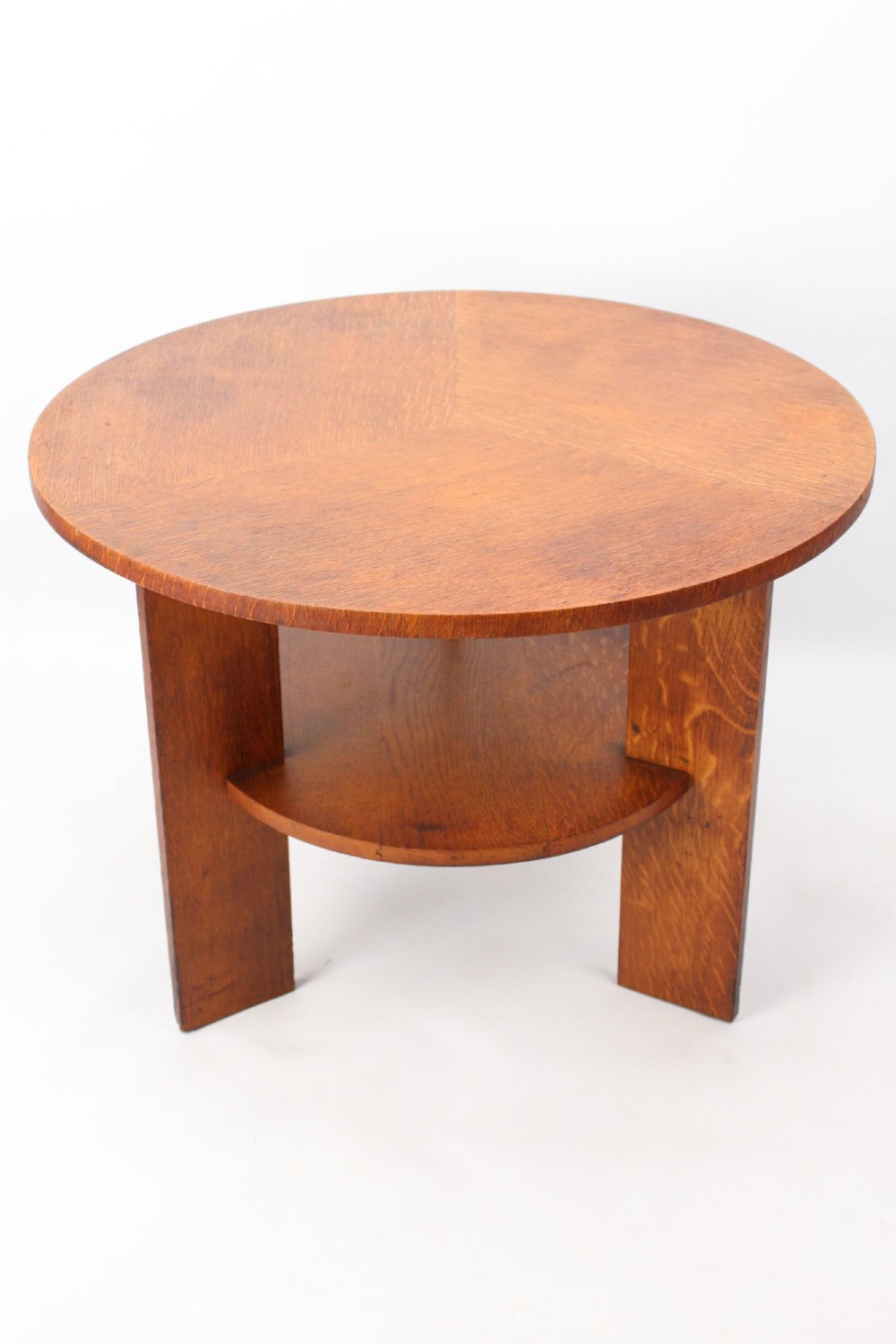Circular Art Deco Oak Coffee Table View III