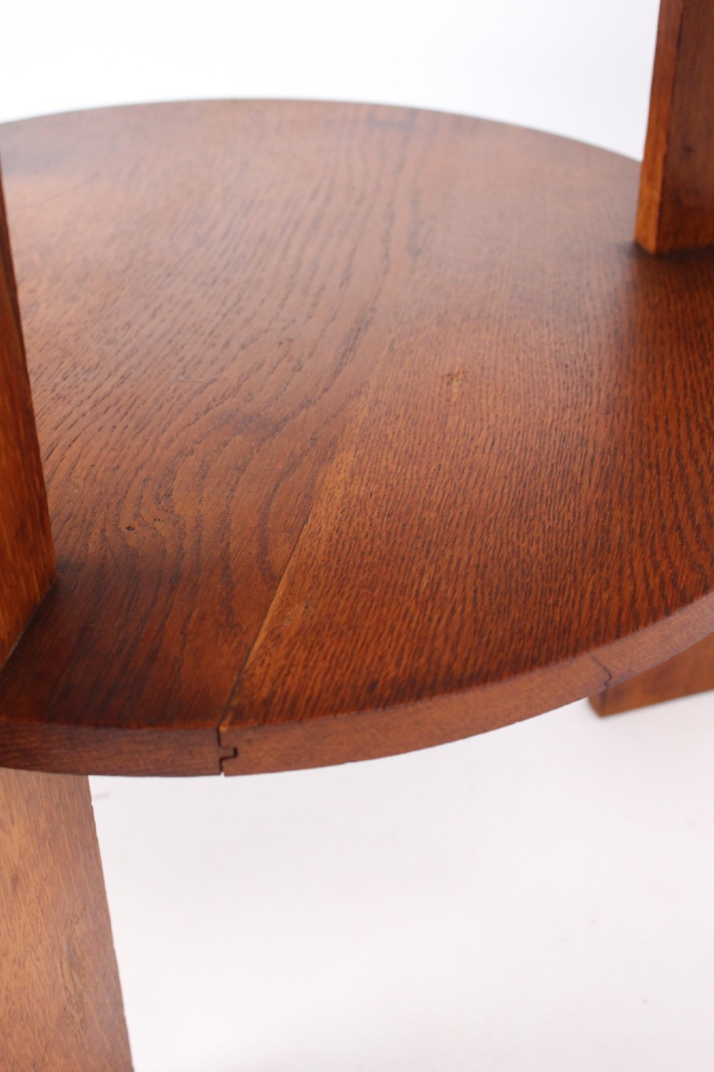 Circular Art Deco Oak Coffee Table View XI