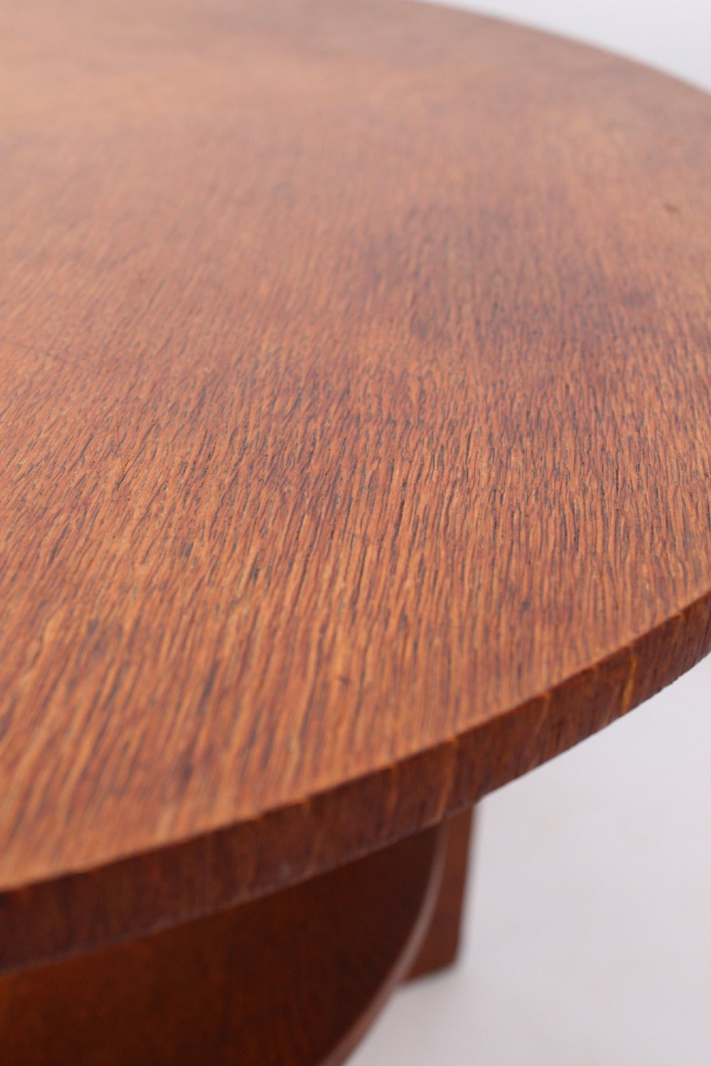 Circular Art Deco Oak Coffee Table View XII