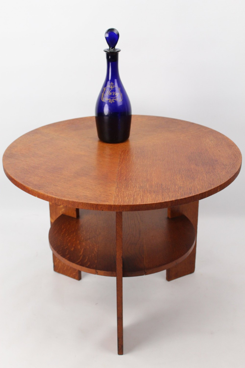 Circular Art Deco Oak Coffee Table View XIII