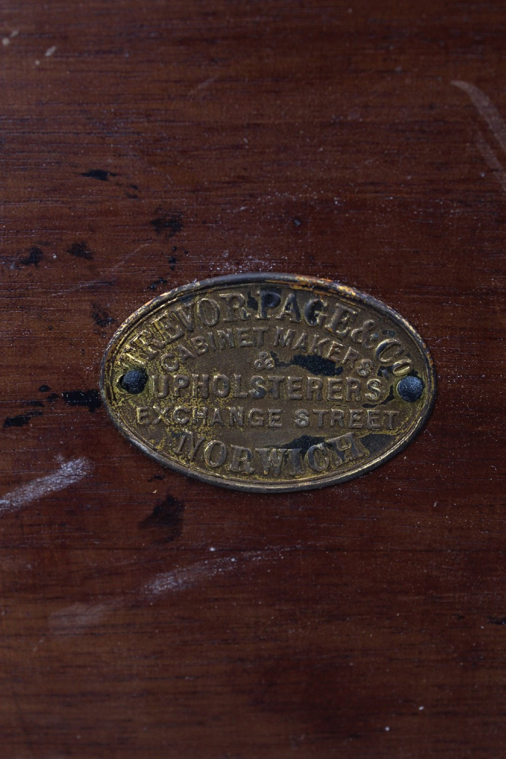 An Edwardian mahogany square side table featuring a central inlaid sunburst medallion, crossbanded border, and a lower undertier shelf with a pierced gallery. View XIII