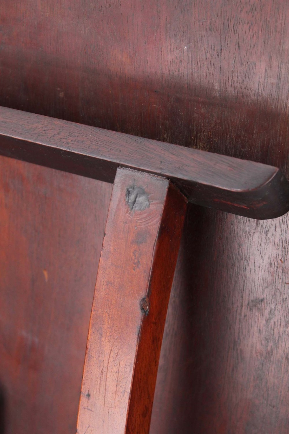 A Victorian mahogany coaching table featuring a rectangular folding top supported by curved X-frame legs and turned stretchers. View VII