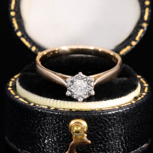 The Vintage Star Illusion Solitaire Diamond Ring