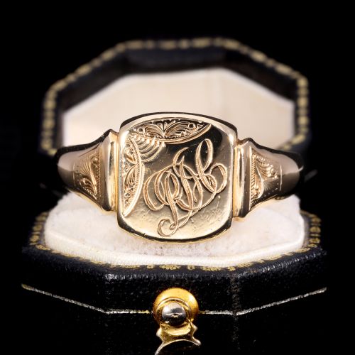 The Vintage 1965 Initials Signet Ring