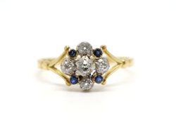 SAPPHIRE AND DIAMOND RING
