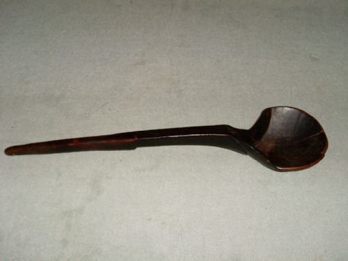 An Antique Wooden Ladle with Great Patina