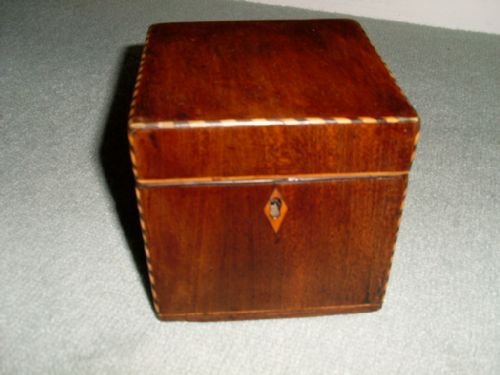 A Georgian Cube Tea Caddy