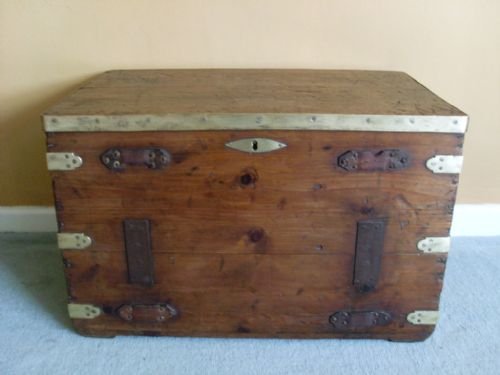 19thc Military Style Trunk
