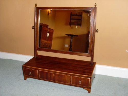 A 19thc Mahogany Toilet Mirror