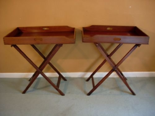 A Near Pair of 19thc Butlers Trays