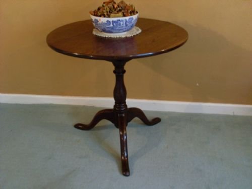 An 18thc Elm Tilt Top Tripod Table