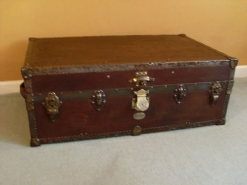 An Edwardian Steamer Trunk Louis Vuitton Repair.
