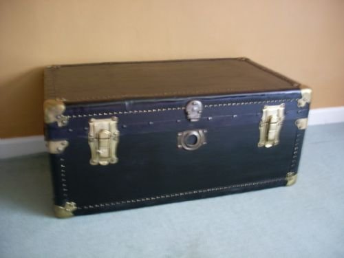 A Very Smart Edwardian Steamer Trunk Coffee Table