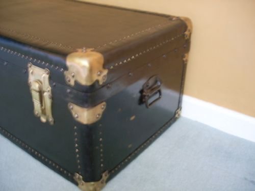 fig 1. A very smart Edwardian steamer trunk coffee table