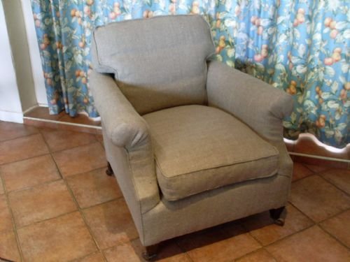A Mid 19thc Upholstered Deep Seated Armchair