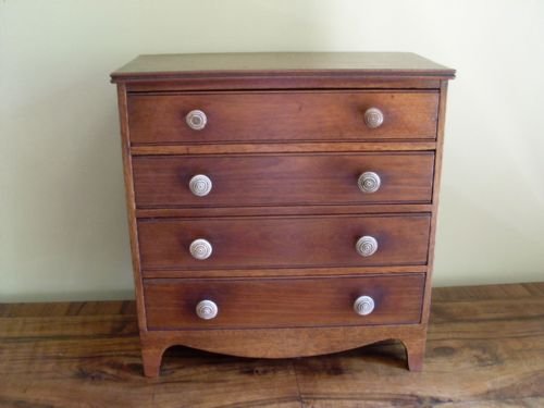 A 19thc Miniature Chest of Drawers