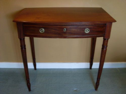An Early 19thc Bow Fronted Side Table
