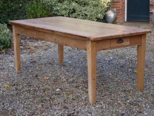 Large Victorian Pine Kitchen Table