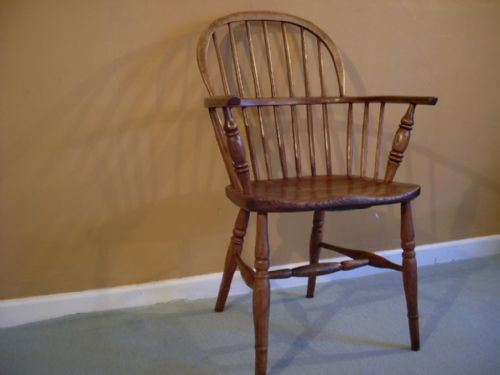 19thc Ash and Elm Windsor Chair