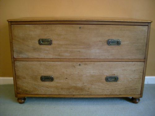 A Low Military 2 Drawer Chest