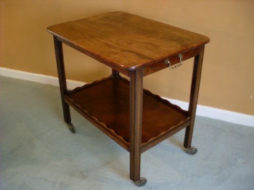 A Mahogany Serving Trolley Early 20thc.