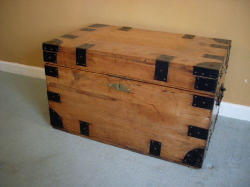 A 19thc Pine Silver Trunk
