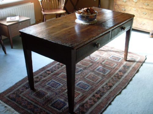 An Early 19thc 2 Drawer Kitchen Table