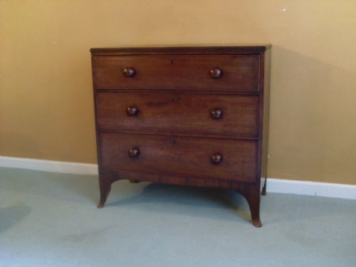 A Small 19thc Mahogany Chest