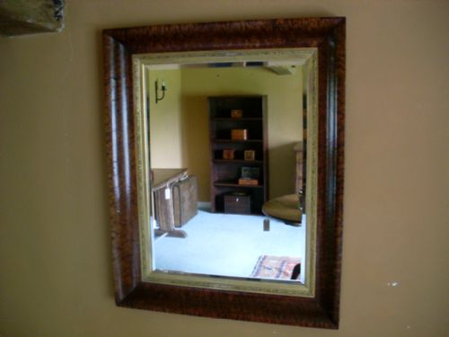 A Victorian Maple Framed Mirror