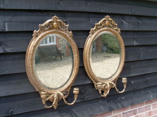 A Pair of Victorian Girandole Mirrors