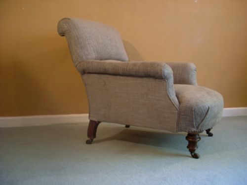A Victorian Upholstered Armchair.