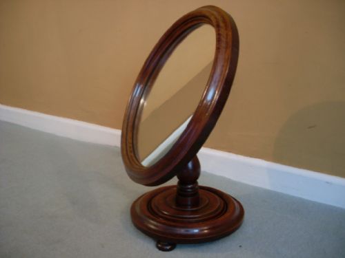 19thc Mahogany Shaving Mirror