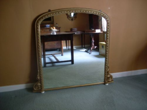 19thc Overmantle Mirror