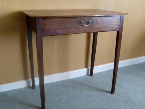 A Georgian Oak Bow Topped Side Table